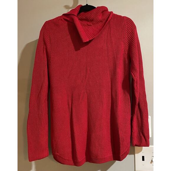 Talbots Sweater Cowl Neck Cotton Modal Blend Knit Heavyweight Womens Small New - Picture 1 of 8
